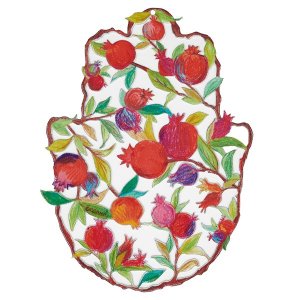Yair Emanuel Small Colorful Wall Hamsa with Pomegranates