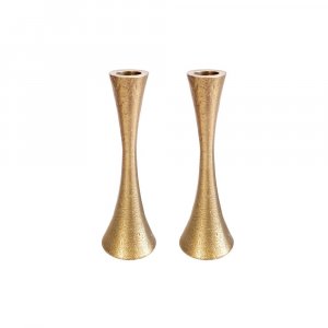 Yair Emanuel Medium Matte Brass Candlesticks