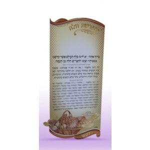 Magnet with Prayer and Blessing for Hafrashat Challah, Separating Dough Mitzvah