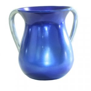 Yair Emanuel Anodized Aluminum Classic Netilat Yadayim Wash Cup - Blue