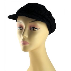Womens Black Lace Cap