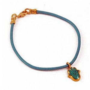 Turquoise Hamsa Leather Bracelet SALE PRICE - 1 LEFT IN STOCK !!
