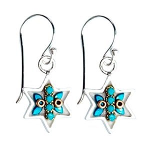 Star of David Jewish Earrings by Ester Shahaf
