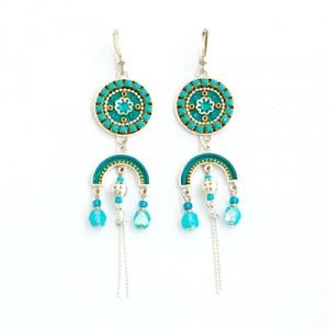 Turquoise Dangle Earrings by Ester Shahaf