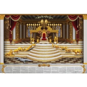 Laminated Colorful Wall Poster - King Solomons Throne