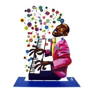 David Gerstein Free Standing Double Sided Music Sculpture - Piano Player