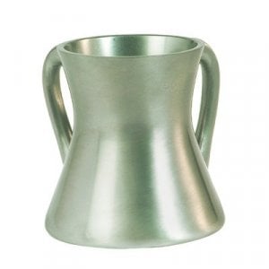 Yair Emanuel Gleaming Aluminum Small Hourglass Wash Cup - Silver