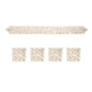 Emanuel Embroidered Atara with 4 corners - Pomegranates Bracha Gold