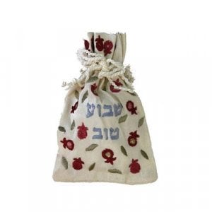 Yair Emanuel Embroidered Silk Havdalah Spice Bag with Cloves - Shavua Tov