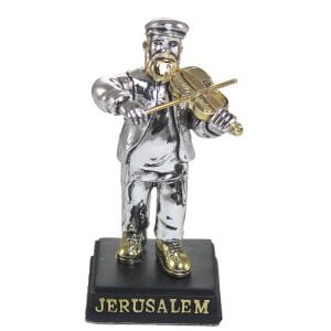 Silver Plated Figurine - Traditional Jewish Fiddler