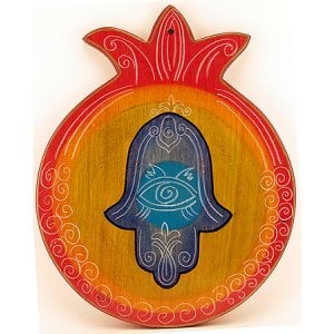 Pomegranate Cutting Board - Hamsa by Kakadu Art
