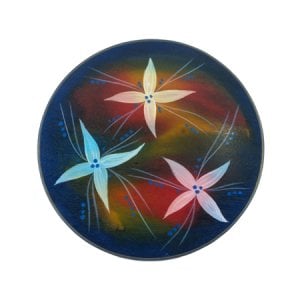 Round Placemat Blue Florali by Kakadu Art