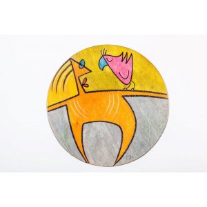 Round Placemat Pose by Kakadu Art