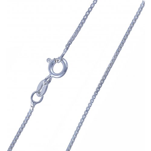 925 Sterling Silver 1mm Box Chain Italian Necklace Lightweight Strong - Spring Ring Clasp