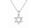 925 Sterling Silver Interlocking Triangles Star of David Necklace for Women or Men