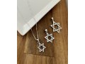 925 Sterling Silver Interlocking Triangles Star of David Necklace for Women or Men