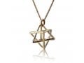 9K Gold Kabbalah Merkava Pendant by Ha'Ari