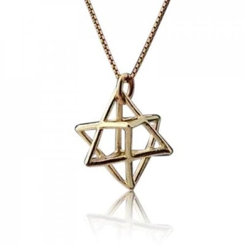 9K Gold Kabbalah Merkava Pendant by Ha'Ari