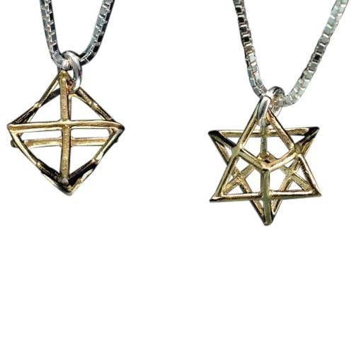 9K Gold Kabbalah Merkava Pendant by Ha'Ari