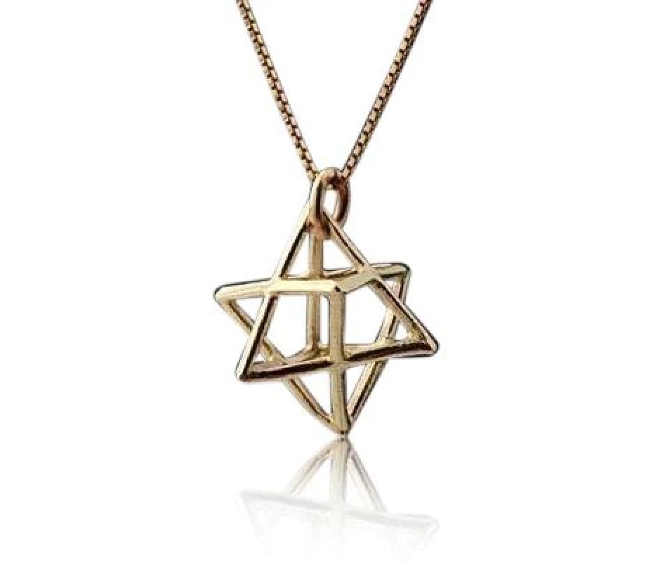 9K Gold Kabbalah Merkava Pendant by Ha'Ari