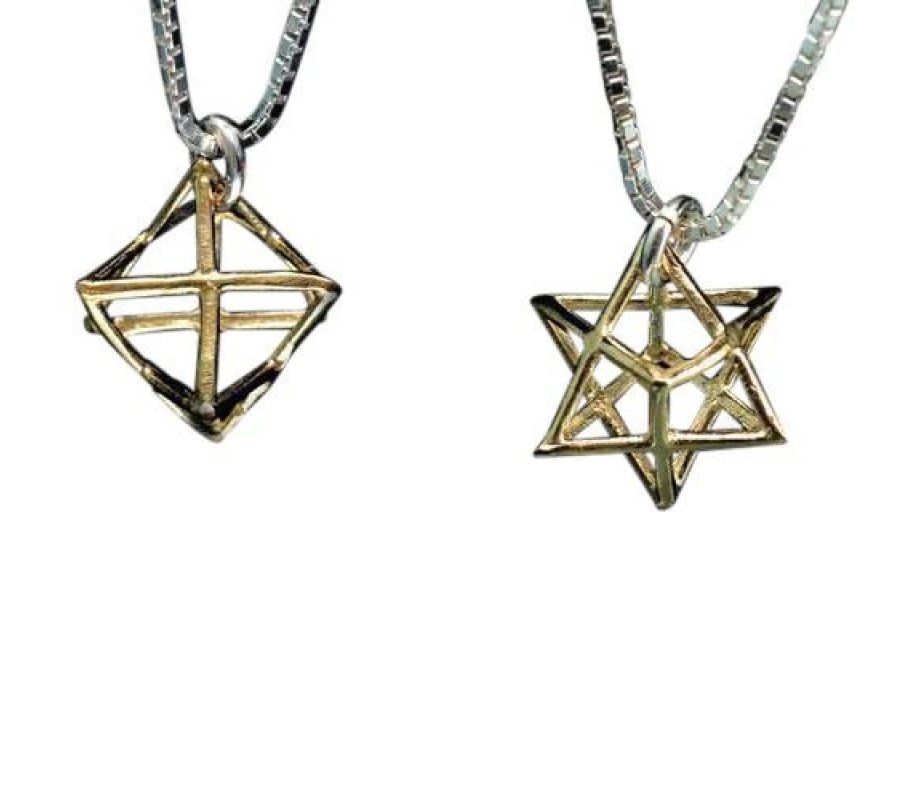 9K Gold Kabbalah Merkava Pendant by Ha'Ari