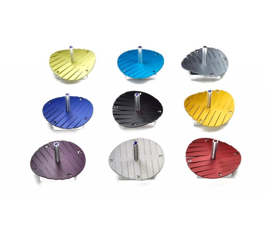 Adi Sidler Anodized Aluminum Waves Chanukah Dreidel - Black