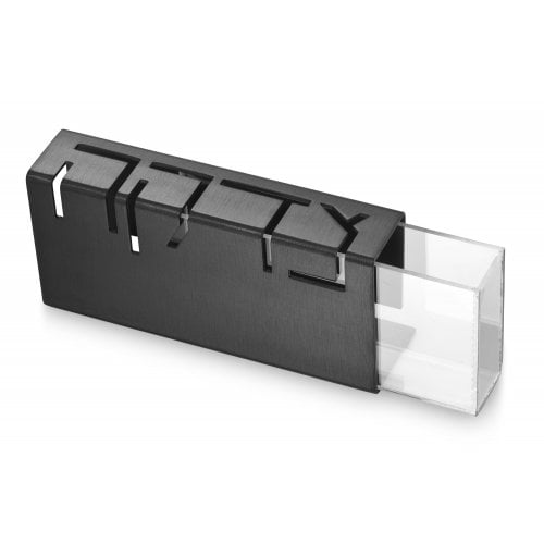 Adi Sidler Contemporary Anodized Aluminum Charity Tzedakah Box - Black