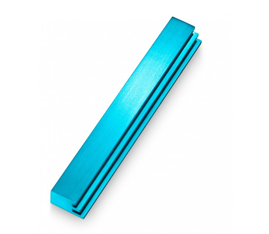 Adi Sidler Laser Cut Steps Design Mezuzah Case - Turquoise
