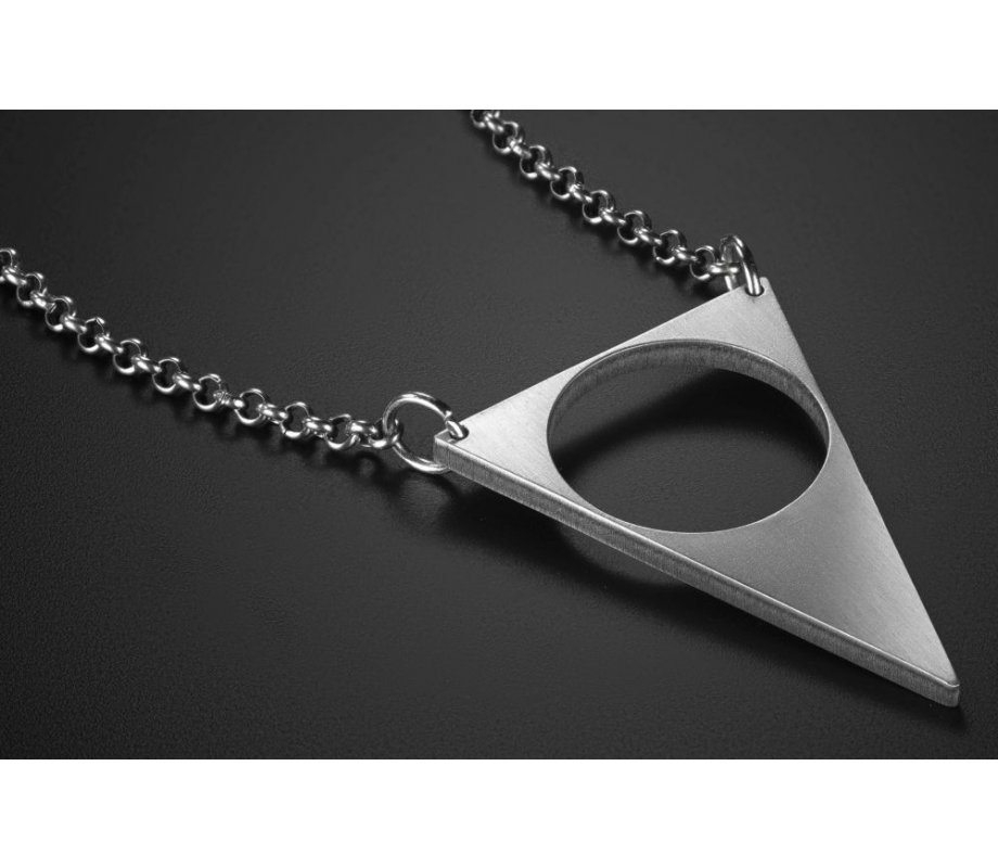 Adi Sidler Man's Pendant Necklace, Geometric Collection - Circle in Triangle