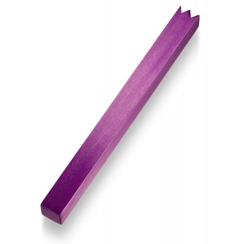 Adi Sidler Mezuzah Case, Brushed Aluminum with a Crown-Shin Cut - Purple