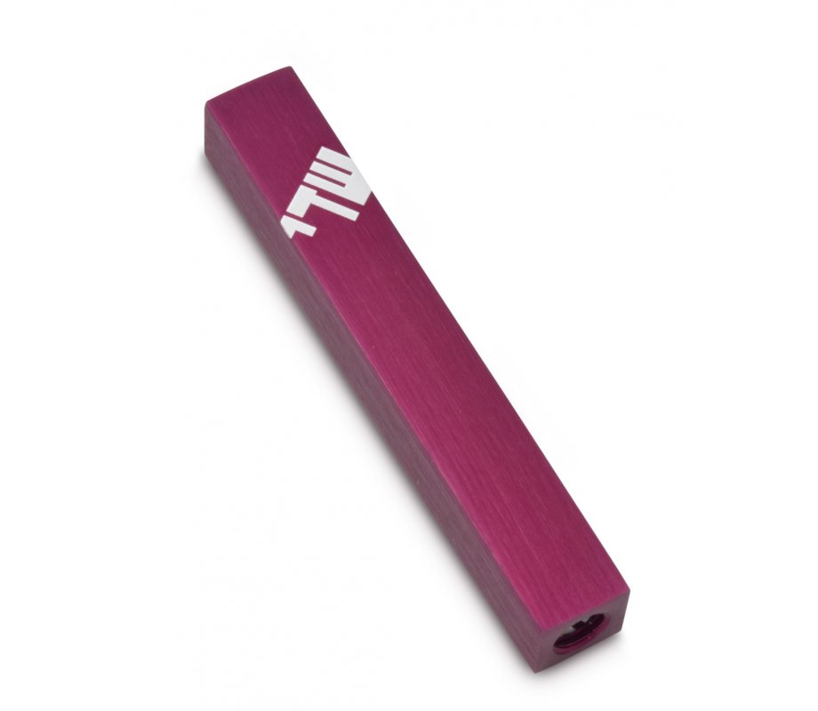 Adi Sidler Mini Mezuzah Case, Three Lettered Hebrew Divine Name - Purple