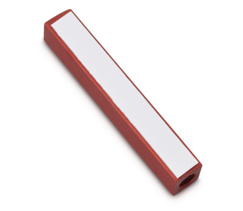 Adi Sidler Mini Mezuzah Case, Three Lettered Hebrew Divine Name - Red