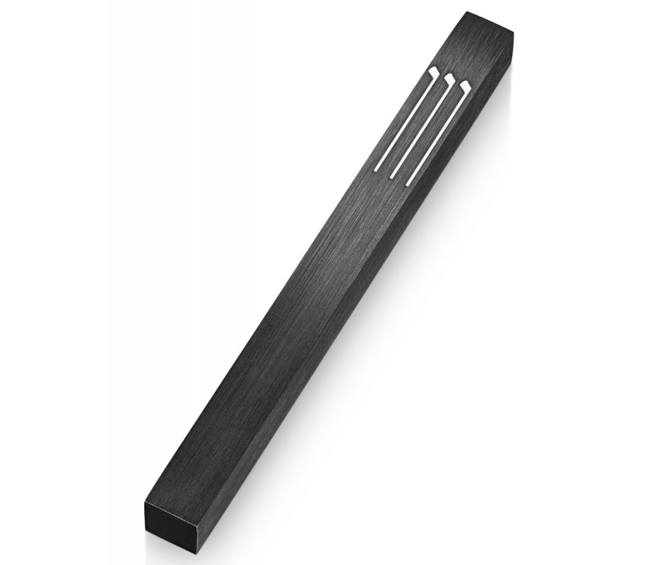 Adi Sidler Musical Notes Stylized Shin Mezuzah Case - Black