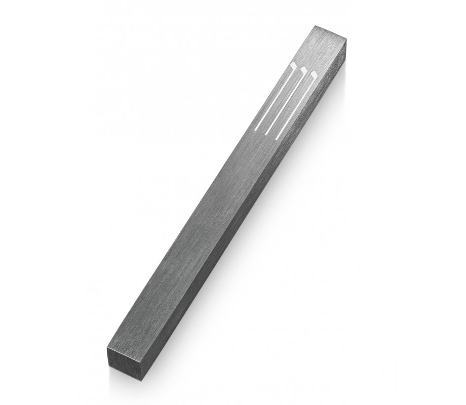 Adi Sidler Musical Notes Stylized Shin Mezuzah Case - Dark Gray