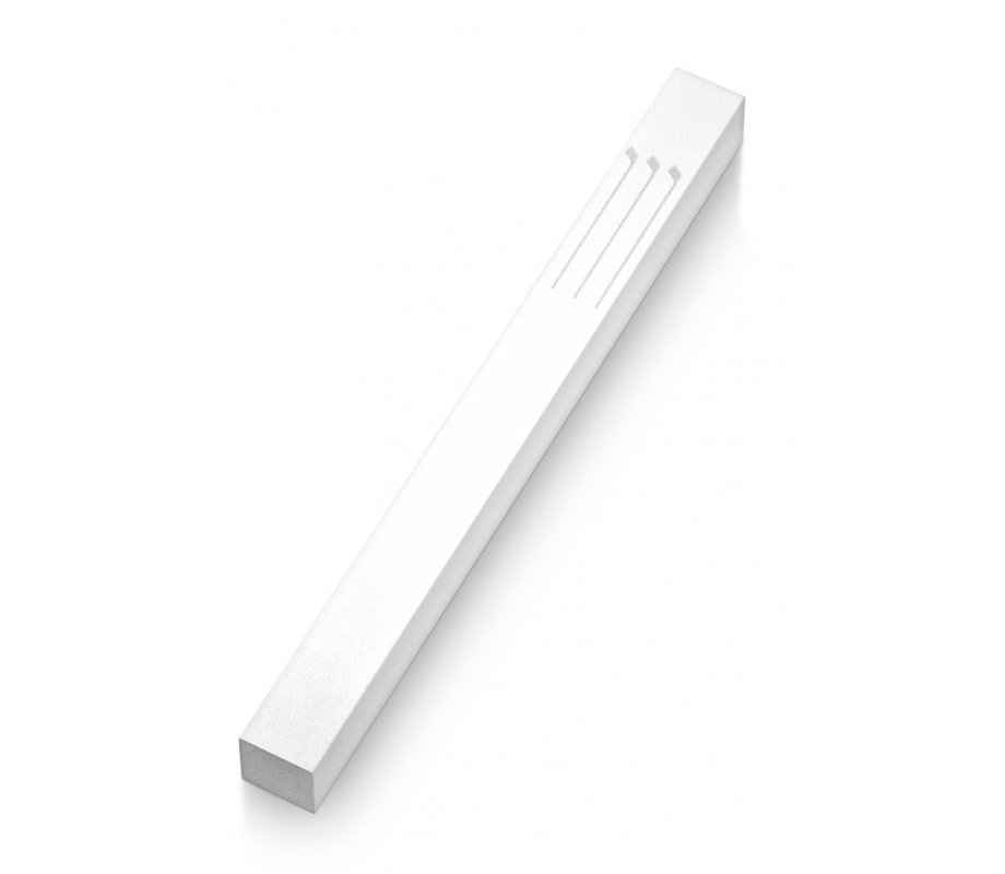 Adi Sidler Musical Notes Stylized Shin Mezuzah Case - White