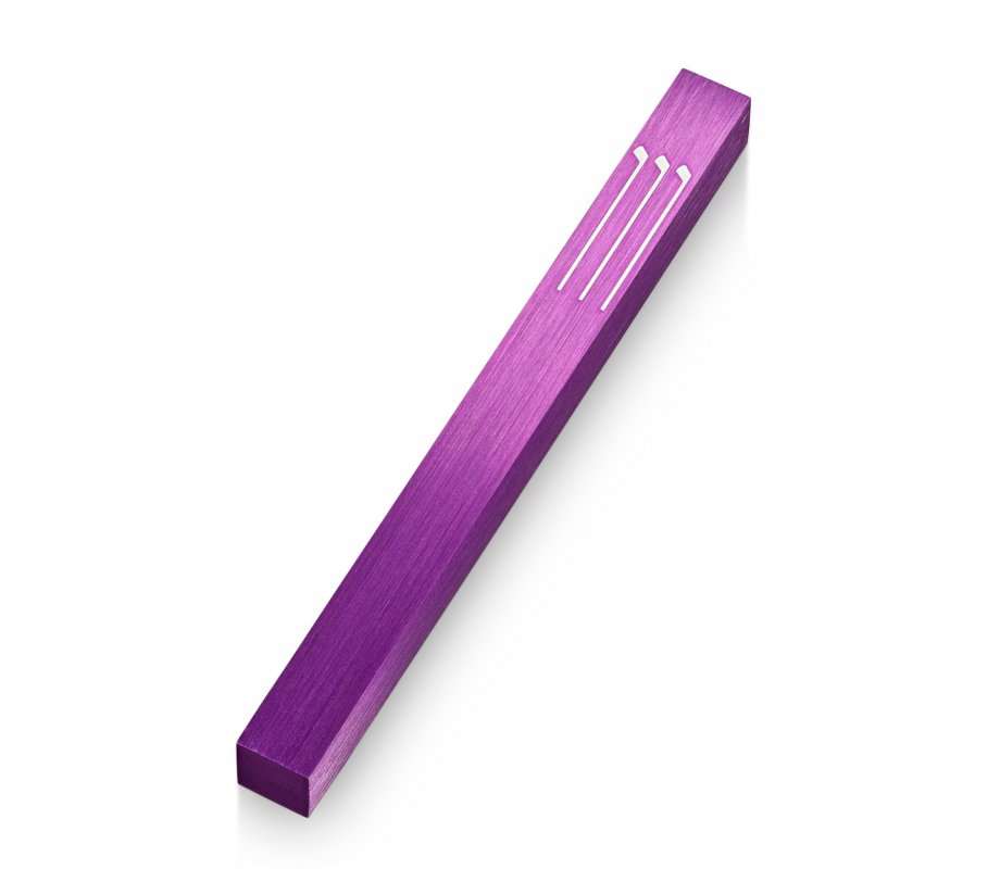 Adi Sidler Notes Design Shin Mezuzah Case - Purple
