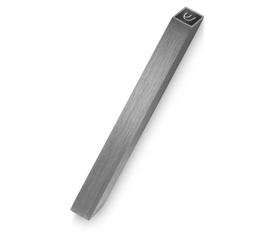 Adi Sidler Shin on Top of Smooth Mezuzah Case - Dark Gray
