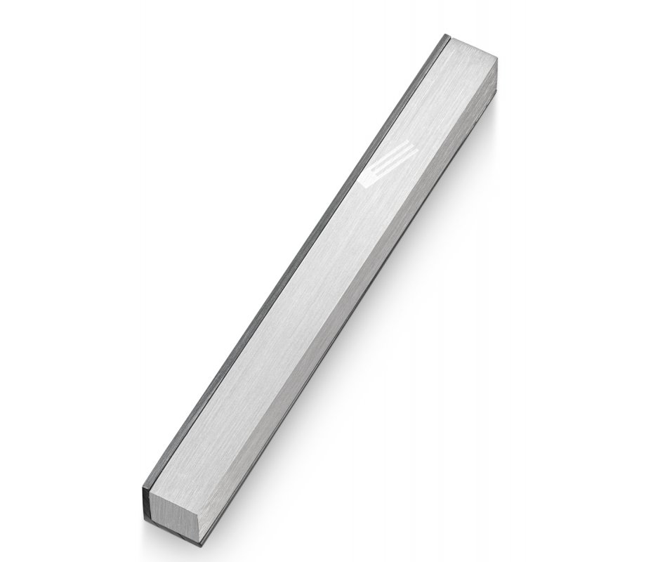Adi Sidler Slanted Shin Letter on Edge of Mezuzah Case - Silver