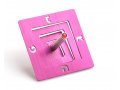 Adi Sidler Square Spiral Chanukah Dreidel Brushed Aluminum - Pink