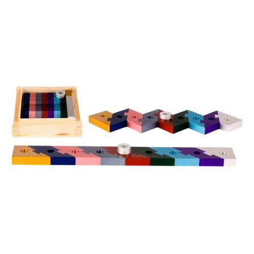 Agayof Compact Assemble Yourself Menorah, Puzzle Design - Colorful