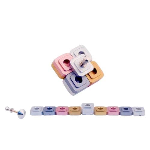 Agayof Compact Two-in-One Menorah and Dreidel - Choice of Colors
