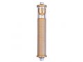 Agayof Cylinder Mezuzah Case, Shema and Curving Shin in Light Colors - 6 Inches