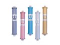 Agayof Cylinder Mezuzah Case with Curving Shin, in Light Colors - 4 Inches Height