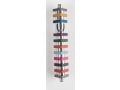 Agayof Cylinder Mezuzah Case with Triangles, Light Colors - 6 Inches Height
