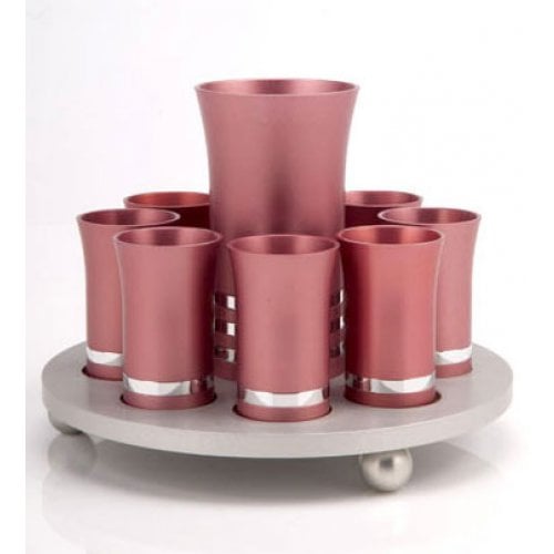 Agayof Kiddush Cup Set -Pastel Pink