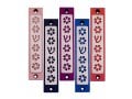Agayof Mezuzah Case, Five Flowers and Shin in Dark Colors – 4 Inches Height