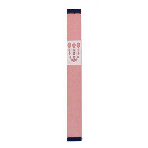 Agayof Mezuzah Case with Bubbly Dots Shin, Dark Colors - 6 Inches Height