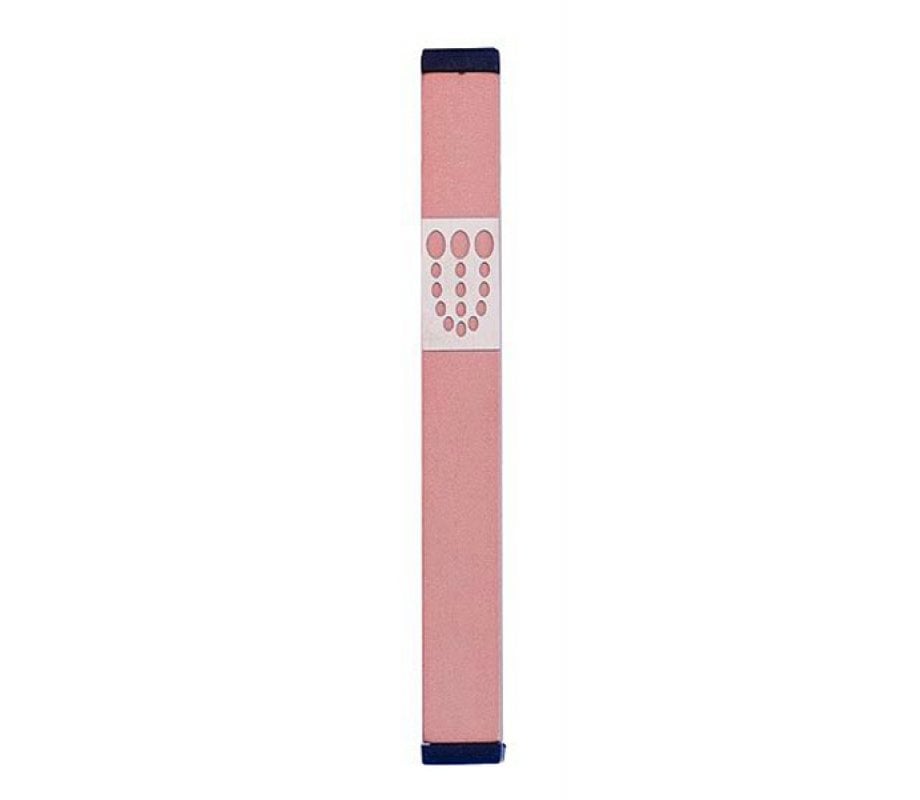 Agayof Mezuzah Case with Bubbly Dots Shin, Light Colors - 4 Inches Height