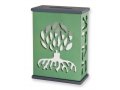 Agayof Tree Of Life Aluminum Tzedakah Box - Green
