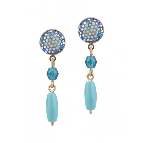 Amaro Handcrafted Earrings with Semi-precious Turquoise Gems  Ocean Collection